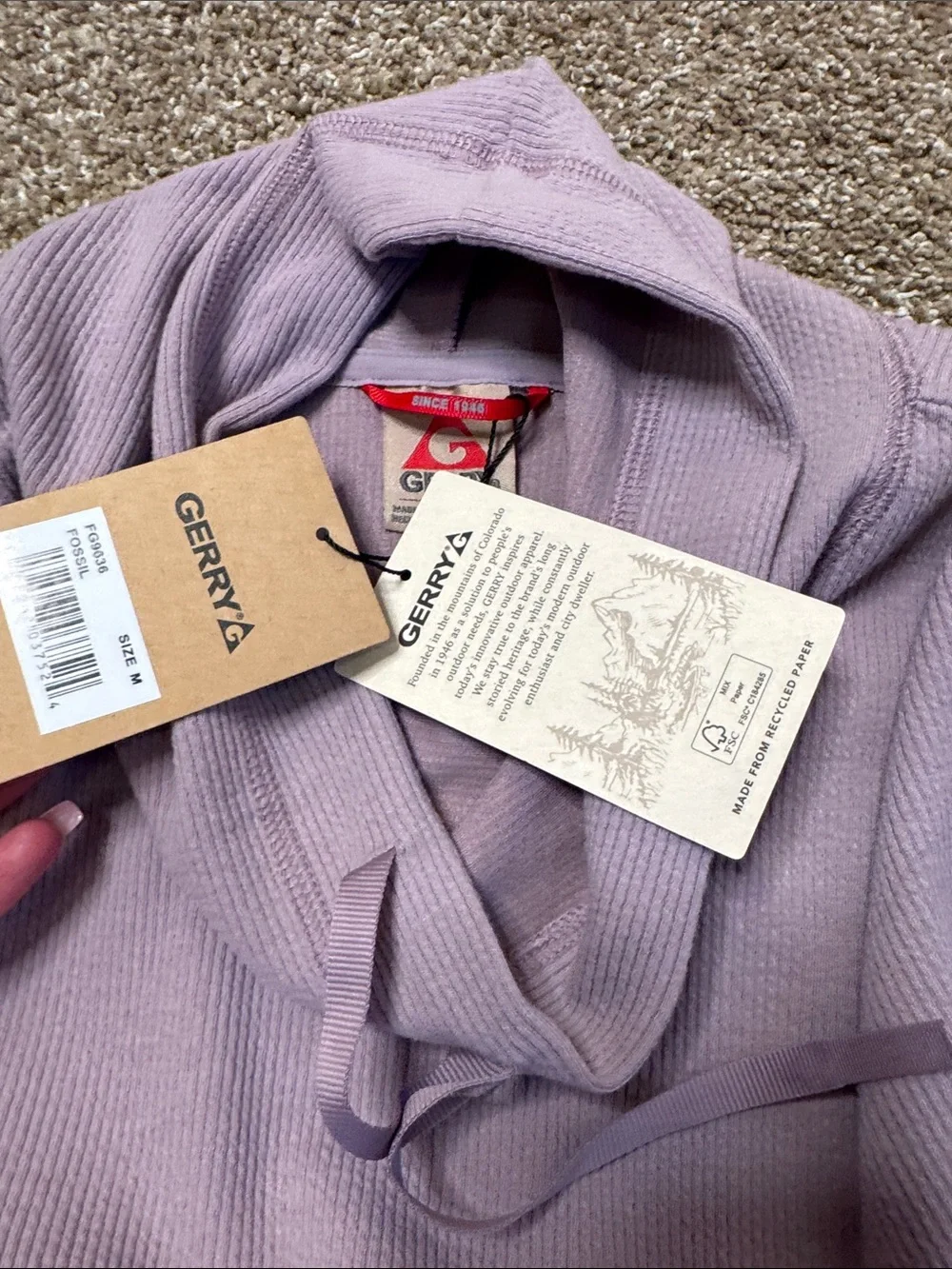 NEW Gerry Lavender Funnel Neck Women’s Sweater/sweatshirt SZ MD cozy top